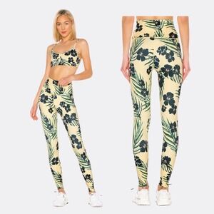 Beyond Yoga Leggings Women's Size Small S Yellow Floral Olympus High Waisted